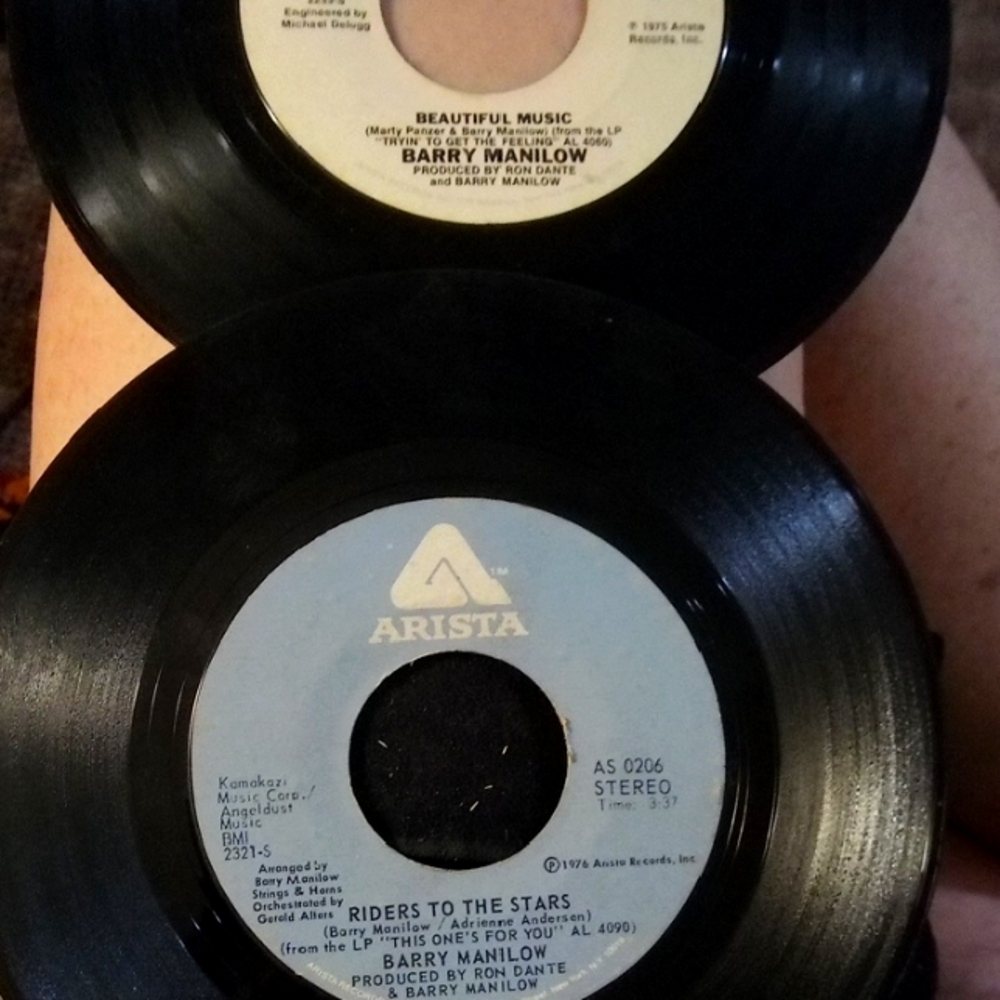 Vintage 45 Vinyl Records Barry Manilow